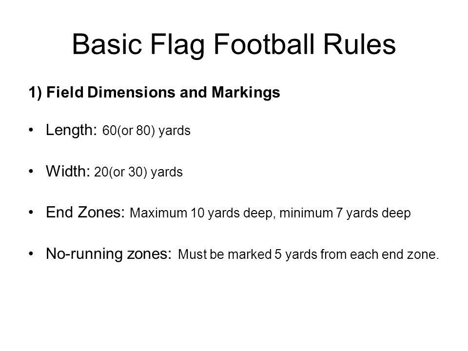 FLAG FOOTBALL General Rules. ppt download